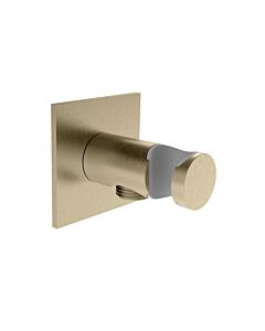 Herzbach Design iX PVD shower connection elbow 21.995200.2.41 Brass Steel, rosette 70x70mm, with cone holder