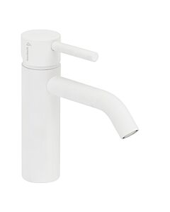 Herzbach Deep White basin mixer 23.203200. 2000 .07 M-Size, without pop-up waste, 130 mm, matt white