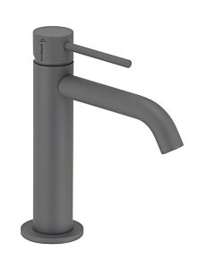 Herzbach Deep Gray basin mixer 23.203210. 2000 .06 slim S-Size, without pop-up waste, matt gray