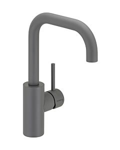 Herzbach Deep Grey Waschtischarmatur 23.203330.1.06 M-Size, mit schwenkbarem Auslauf, ohne Ablaufgarnitur, grau matt