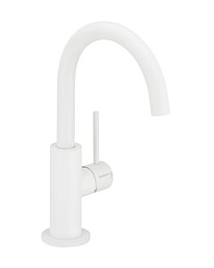 Herzbach Deep White Basin Mixer 23.203420. 2000 .07 slim M-Size, without pop-up waste, matt white