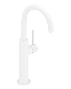 Herzbach Deep White Waschtischarmatur 23.203420.2.07 slim L-Size, mit erhöhtem Schaft, ohne Ablaufgarnitur, weiß matt