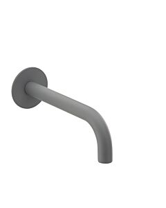 Herzbach Deep Gray wall spout 23.451400. 2000 .06 210 mm, with wall rosette d= 65mm, gray matt
