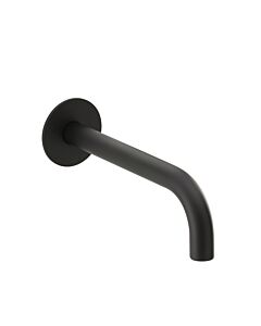Herzbach Deep Black Wandauslauf 23.451400.1.12 schwarz matt, 1/2", 210 mm