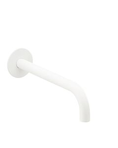 Herzbach Deep White Wandauslauf 23.451400.2.07 240 mm, 1/2", mit Wandrosette d= 65mm, weiß matt