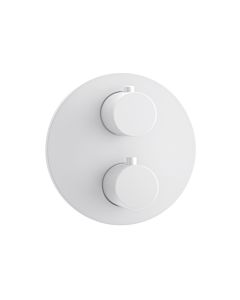 Herzbach Deep White Fertigmontageset 23.503050.1.07 für 2 Verbraucher, Unterputz-Thermostat, weiß matt