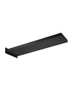 Herzbach Deep Black overhead shower 23.661700. 2000 .12 matt black, 537x165mm, for wall mounting
