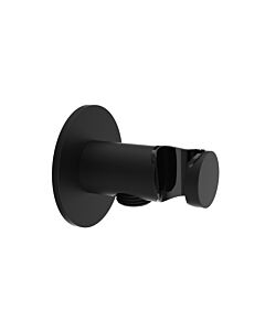 Herzbach Deep Black connection elbow 23.685200. 2000 .12 black matt, with rosette 65mm, with cone holder