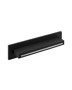 Herzbach bec de mur d&#39;inondation noir profond 23.697000. 2000 .12 noir mat, pour montage mural, 346 x 80 mm, saillie 63,5 mm