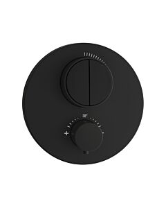 Herzbach Living Push Deep Black Thermostat 23803050112 2 Verbraucher , rond noir mat