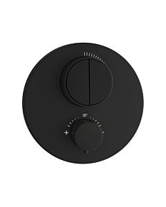Herzbach Living Push Deep Black Thermostat 23803050112 2 Verbraucher, rund Schwarz matt