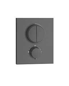 Herzbach Deep Grey kit de montage final 23.803050.2.06 pour 2 Verbraucher , thermostat encastré, gris mat