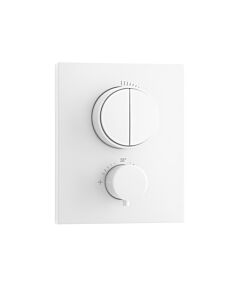 Kit de finition blanc profond Herzbach 23.803050.2.07 encastré, thermostat, 2 Verbraucher , blanc mat