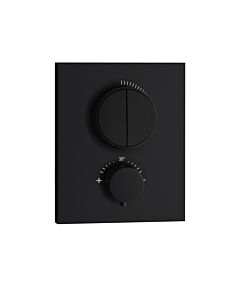 Herzbach Deep Black Fertigmontageset 23.803050.2.12 für 2 Verbraucher, UP Thermostat, schwarz matt