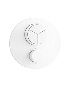 Herzbach Deep White final assembly set 23.803055. 2000 .07 for 3 Verbraucher , concealed thermostat, matt white