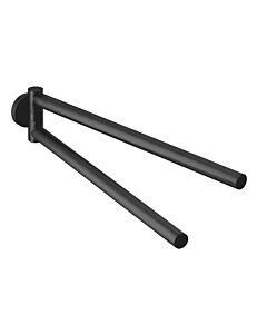 Herzbach Deep Black Handtuchhalter 23.818500.1.12 schwarz matt, Wandmontage, Ausladung 340mm