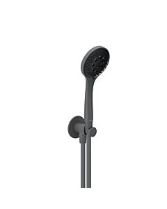 Herzbach Deep Grey Wannenset 23.914600.1.06 mit Konushalter/Brauseanschlussbogen, grau matt