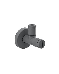 Herzbach Vanne d&#39;angle design Deep Grey 23.954780. 2000 .06 avec rosace d= 60mm, raccord mural 2000 /2&quot;, gris mat