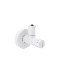 Herzbach Robinet d&#39;angle design blanc profond 23.954780. 2000 .07 2000 /2&quot;x3/8&quot;, blanc mat