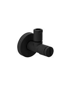Herzbach Deep Black Design angle valve 23.954780. 2000 .12 black matt, wall connection 2000 / 2 &quot;