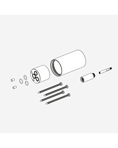 Herzbach Logic Plus rallonge à encastrer 30.081500. 2000 .03 30 mm, non raccourcissable, pour mitigeur monocommande, PVD or