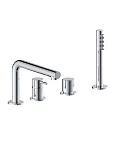 Herzbach Siro four-hole bath mixer 30.120250. 2000 .01 with spout, chrome