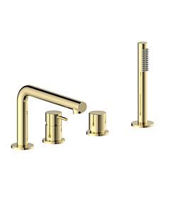 Herzbach Siro Vierloch-Wannenarmatur 30.120250.1.03 mit Auslauf, gold