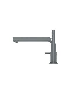 Herzbach Siro mélangeur de bain à quatre trous 30.120250. 2000 .06 avec bec, gris mat