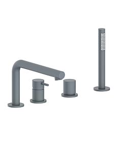 Herzbach Siro mélangeur de bain à quatre trous 30.120250. 2000 .06 avec bec, gris mat