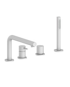 Herzbach Siro four-hole bath mixer 30.120250. 2000 .07 with spout, matt white
