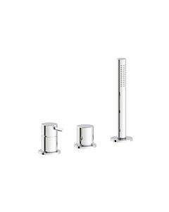 Herzbach Siro mélangeur de bain à trois trous 30.120250.2.01 sans bec, chromé
