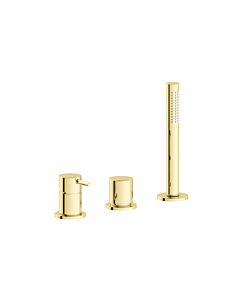 Herzbach Siro Dreiloch-Wannenarmatur 30.120250.2.03 ohne Auslauf, gold