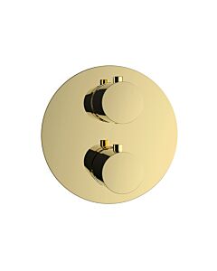 Herzbach Living round final assembly set 30.503050. 2000 .03 flush-mounted thermostat, 2 Verbraucher , PVD gold