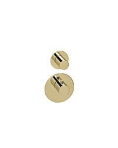 Herzbach Logic XL 1 /1+ Fertigmontageset 30.521010.1.03 Thermostat-Modul, 2 Blenden rund, Griffe rund, PVD-gold