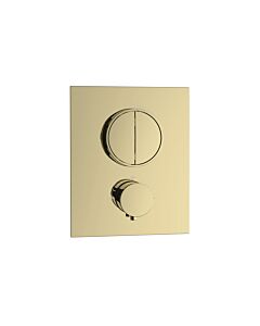 Herzbach Living PUSH set de finition carré 30.803050.2.03 thermostat encastré, 2 Verbraucher , PVD or
