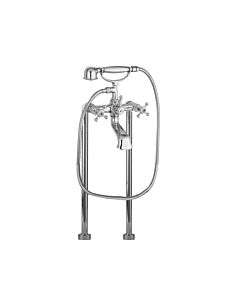 Herzbach Anais Wannenarmatur 32401000101 bodenstehend, mit Duschgarnitur, chrom