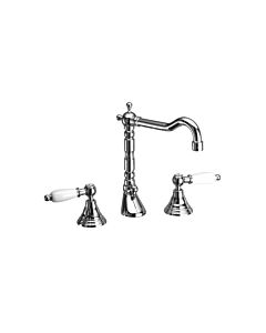 Herzbach Anais Classic Armatur 32422000301 chrom, Hebelgriffe, mit Ablaufgarnitur
