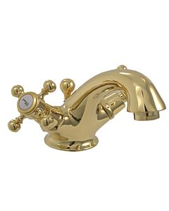 Herzbach Anais Waschtischarmatur 32452000103 gold, Gussauslauf, mit Ablaufgarnitur