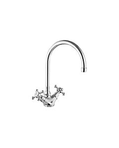 Herzbach Anais Küchenarmatur 32471000101 chrom, Zweigriff-Armatur, Ausladung 18 cm