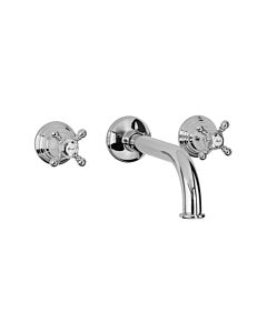 Herzbach Anais Classic set de finition 32.959000.2.01 robinetterie à encastrer pour lavabo à deux poignées, poignées croisées, chromé