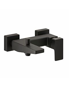 Herzbach Deep Black Wannenfüll- und Brausearmatur 36.220215.1.12 AP, schwarz matt