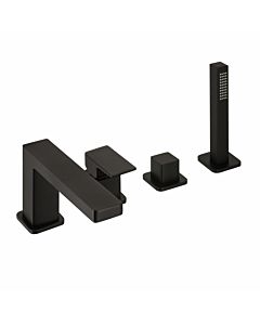 Herzbach Deep Black final assembly set 36.220250. 2000 .12 four-hole bath mixer, matt black
