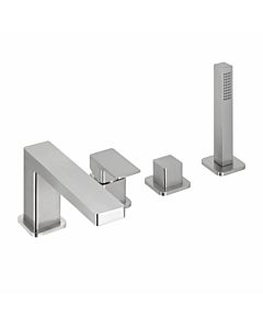 Herzbach Ceo final assembly set 36.220250. 2000 .14 four-hole bath mixer, stainless steel finish