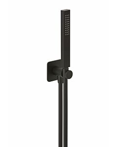 Herzbach de bain Deep Black 36.630422. 2000 .12 avec douchette tube laiton, noir mat