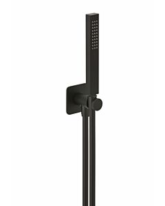 Herzbach Deep Black bath set 36.630422. 2000 .12 with baton hand shower brass, matt black