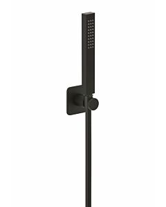 Herzbach Deep Black Wannenset 36.630423.1.12 mit Stabhandbrause Messing, schwarz matt