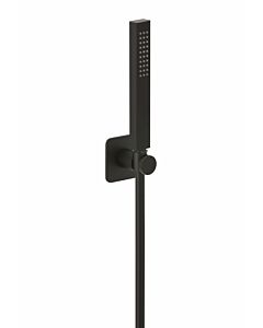 Herzbach Deep Black bath set 36.630423. 2000 .12 with baton hand shower brass, matt black