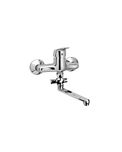 Herzbach Kappa Wannenarmatur 50112000101 chrom, Aufputz, Auslauf 300 mm schwenkbar