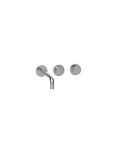 Herzbach MODUL7 PUSH TA Waschtisch- 70.702403.1.01 Wandbatterie Fertigset 240mm Chrom