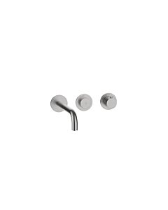 Herzbach MODUL7 PUSH TA washbasin - 70.702403. 2000 .09 wall tap finish set 240mm stainless steel